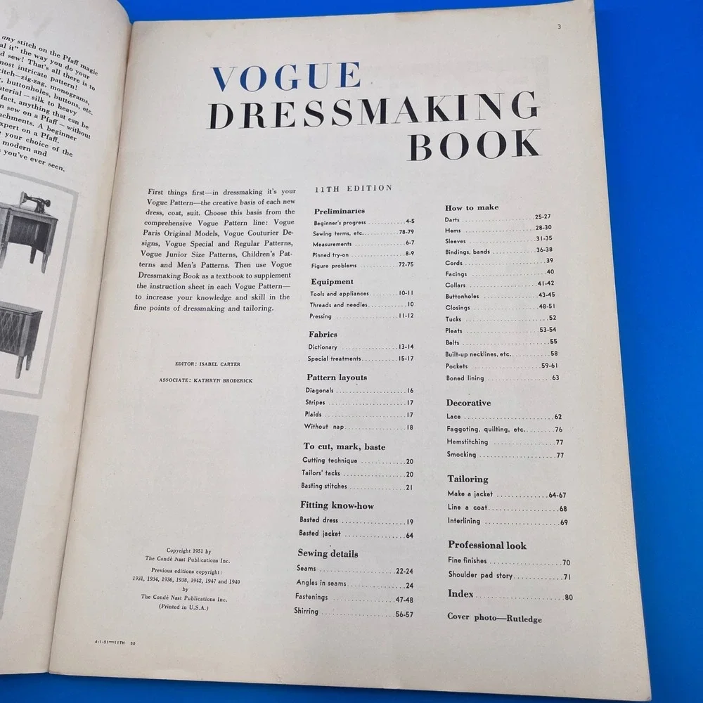 Vogue Dressmaking Simplicity Sewing Books 1950s Soft Cover Ephemera Vintage Ads
